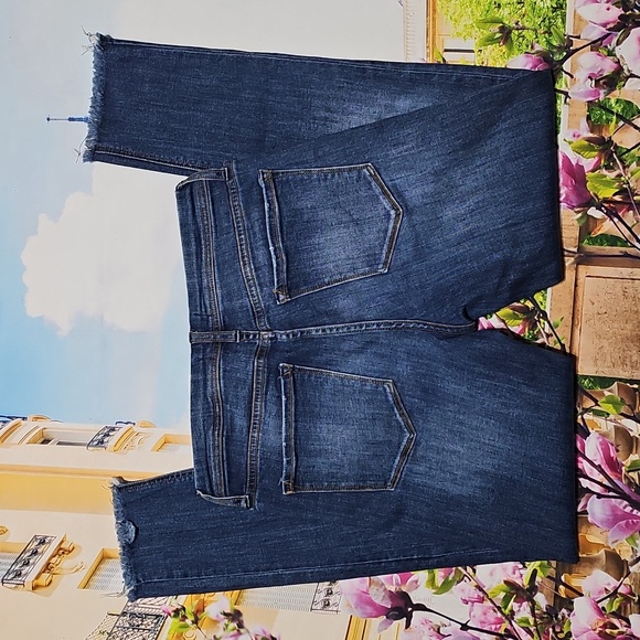 Vervet Classic Blue Skinny Jeans Raw Hem Size 28 - Picture 5 of 5